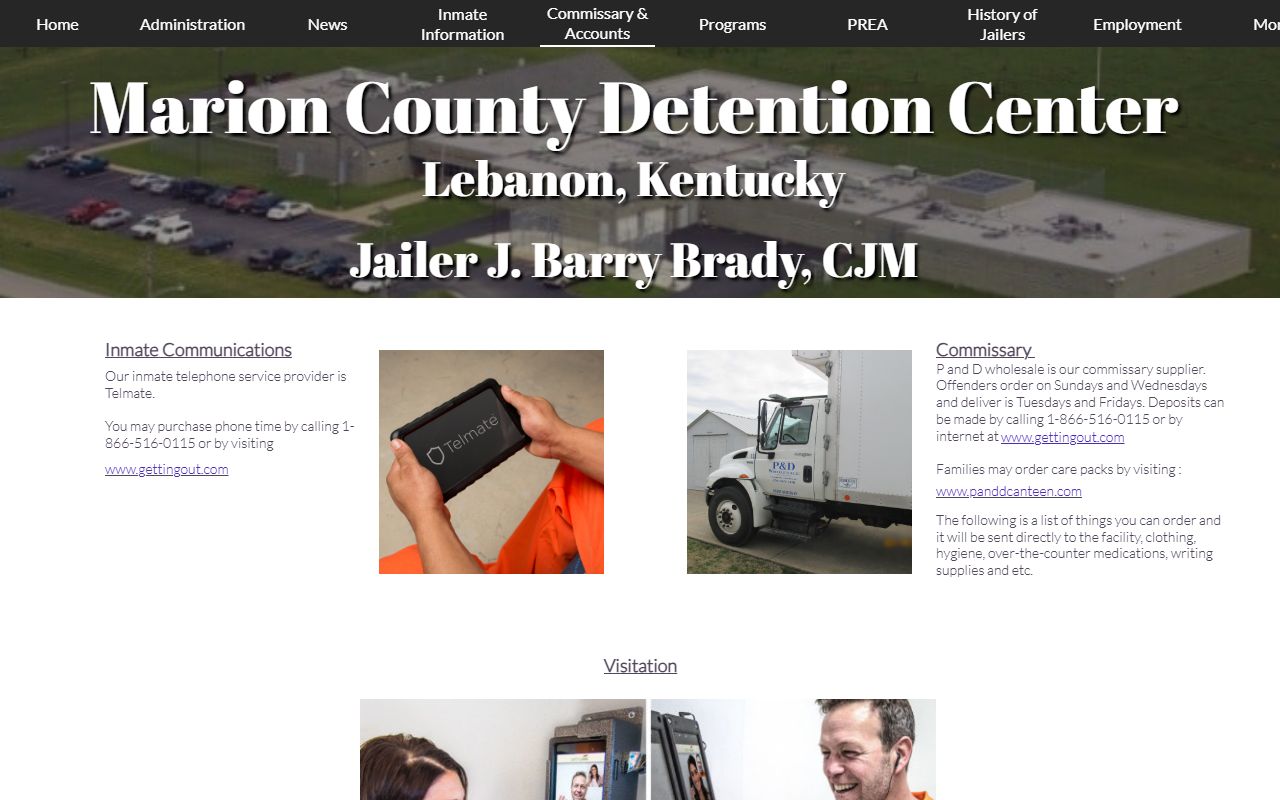 Marion County Detention Center phone video and account information for Washington County inmates